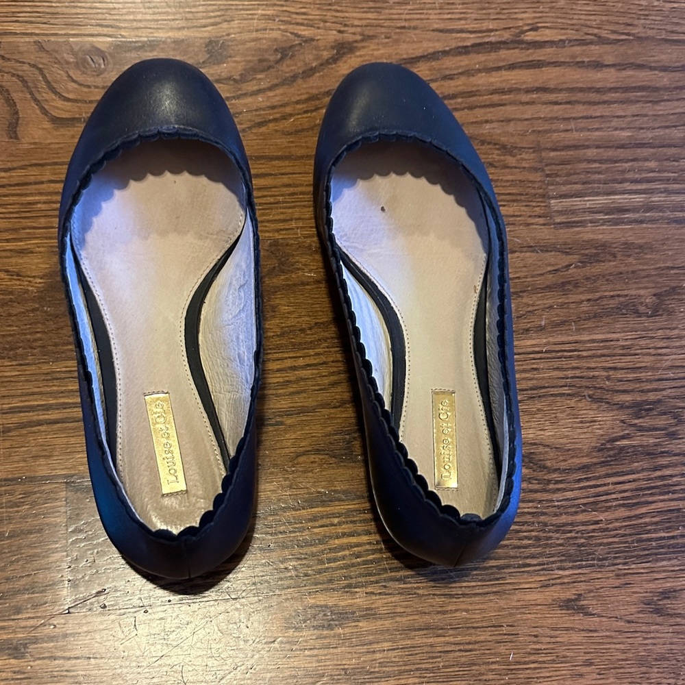 Louise et Cie Black Scalloped Flats